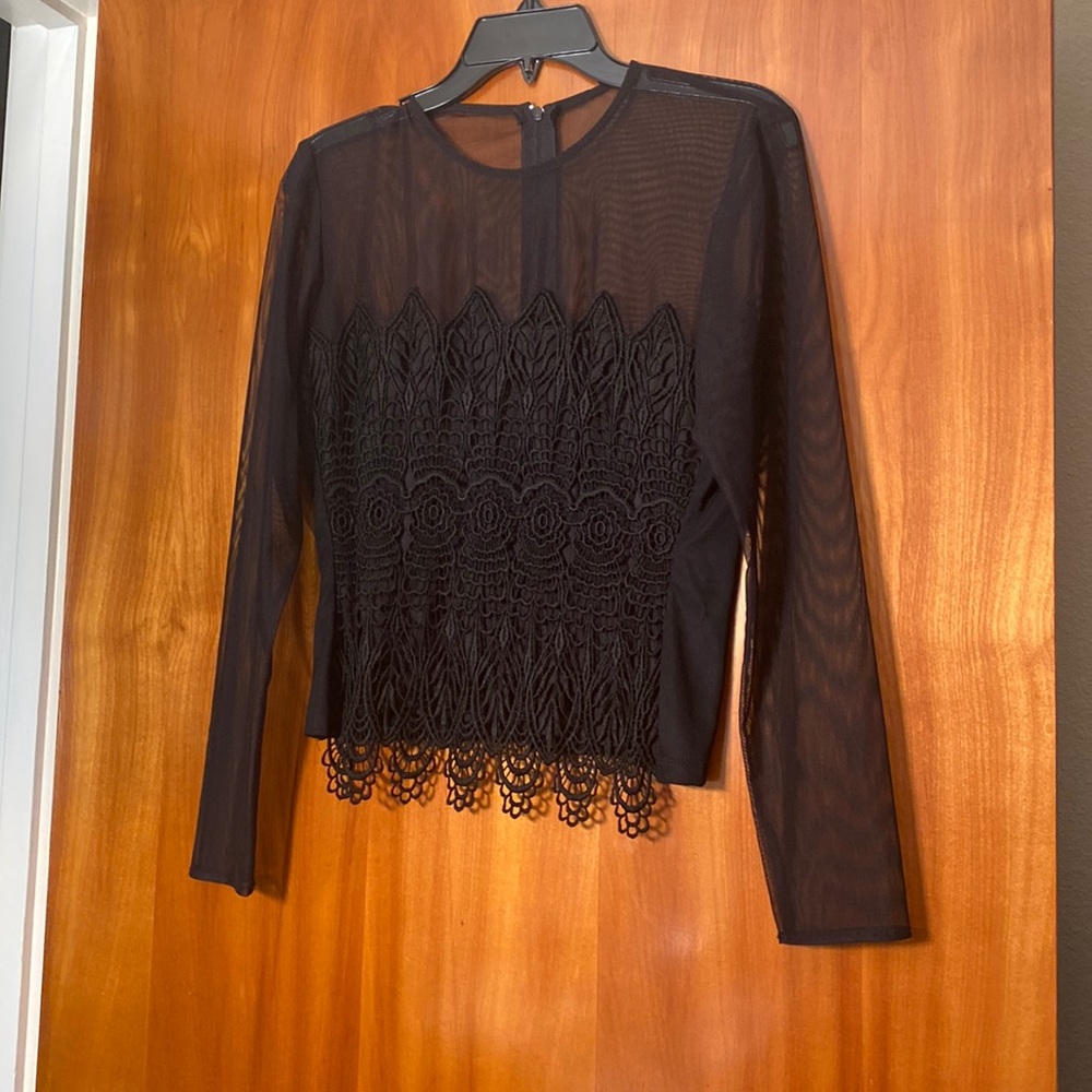 Sheer lace top